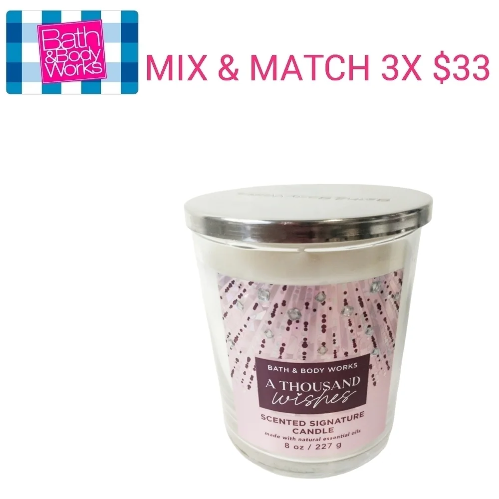 A Thousand Wishes Single‎ Wick Candle SALE 3 x$33 Mix